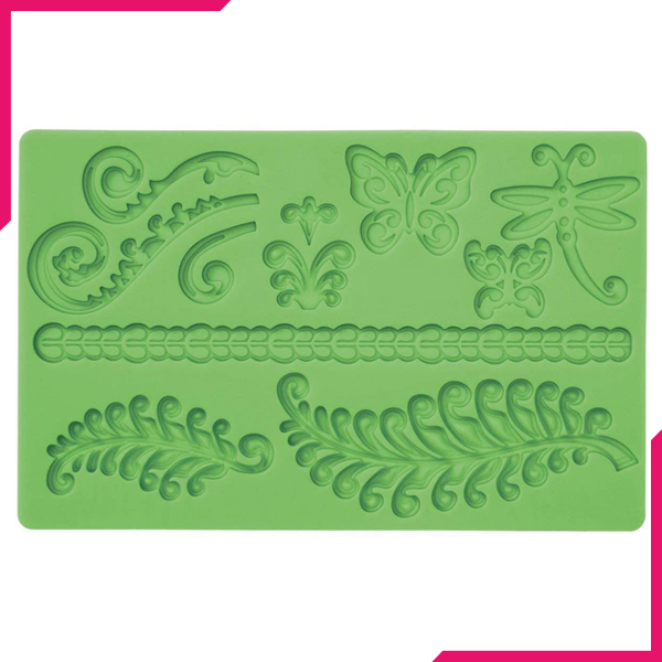 Fondant Silicone Mould Butterfly & Lace - bakeware bake house kitchenware bakers supplies baking