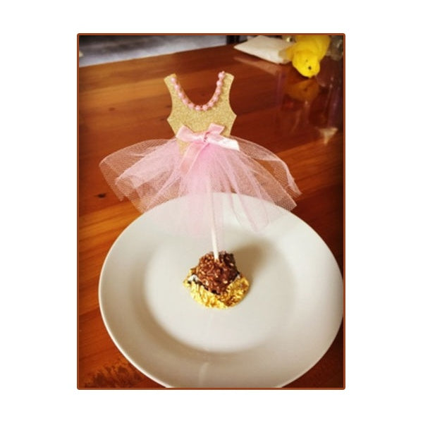 Dancing Ballet Girl Cupcake Topper 5Pcs - bakeware bake house kitchenware bakers supplies baking