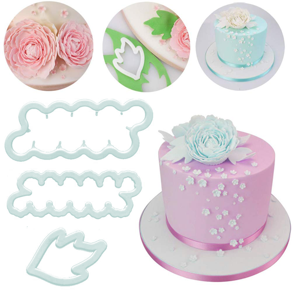 Cake Gumpaster Easiest Rose Cutter 3Pcs - bakeware bake house kitchenware bakers supplies baking