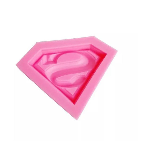 Pink Superman Logo Fondant Mould - bakeware bake house kitchenware bakers supplies baking