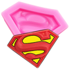Pink Superman Logo Fondant Mould - bakeware bake house kitchenware bakers supplies baking