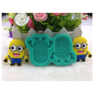 Two Minions Silicone Mould - bakeware bake house kitchenware bakers supplies baking