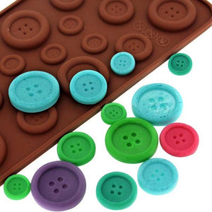 Button Shaped Silicone Mould - bakeware bake house kitchenware bakers supplies baking
