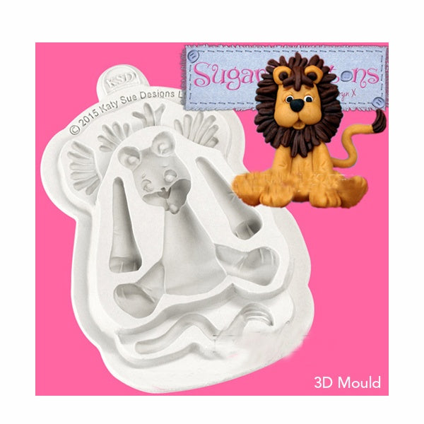 3D Silicone Baby Lion Fondant Mould - bakeware bake house kitchenware bakers supplies baking
