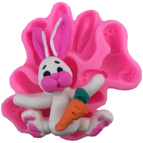 3D Silicone Baby Rabbit Fondant Mould - bakeware bake house kitchenware bakers supplies baking