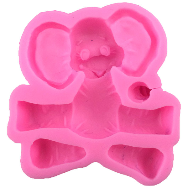 3D Silicone Baby Elephant Fondant Mould - bakeware bake house kitchenware bakers supplies baking