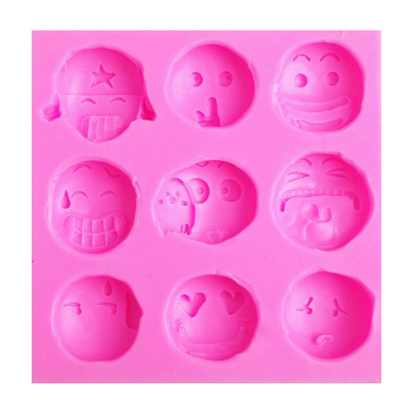 Cute Emoticons Silicone Mould 9 Styles - bakeware bake house kitchenware bakers supplies baking