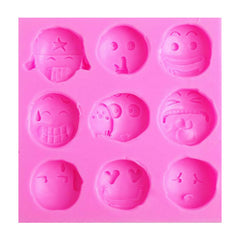 Cute Emoticons Silicone Mould 9 Styles - bakeware bake house kitchenware bakers supplies baking