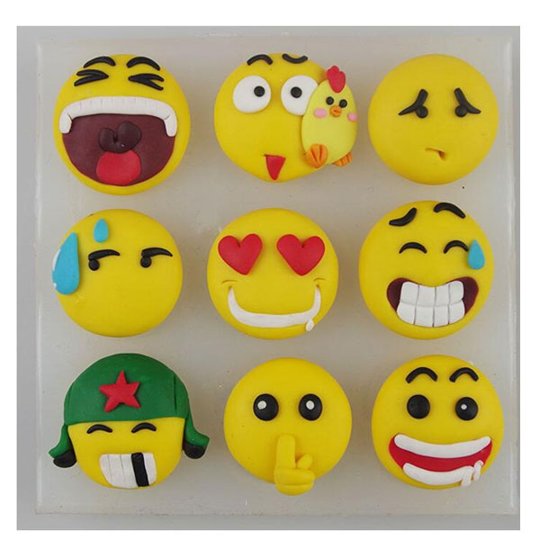 Cute Emoticons Silicone Mould 9 Styles - bakeware bake house kitchenware bakers supplies baking