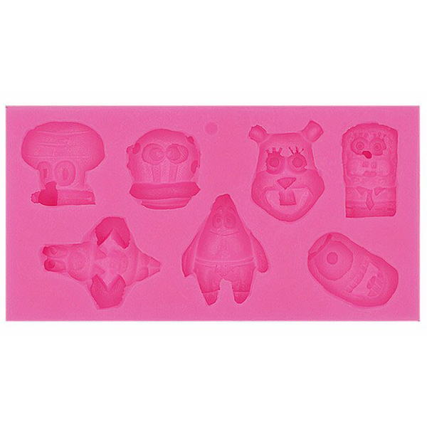 Spongebob Patrick Characters Silicone Mould - bakeware bake house kitchenware bakers supplies baking