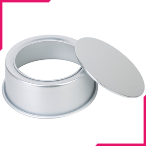 Cake Pan Silver Removable Lid 8in x 2.5in - bakeware bake house kitchenware bakers supplies baking