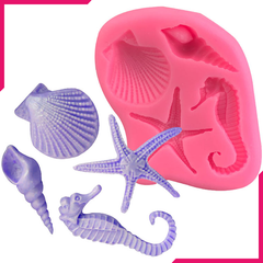Seashell Starfish Seahorse Silicone Mold - bakeware bake house kitchenware bakers supplies baking