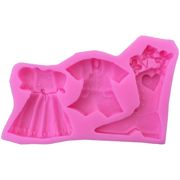 Party Shirt Short Boot Silicone Mold - bakeware bake house kitchenware bakers supplies baking