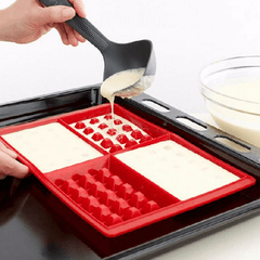 Fancy Waffle Silicone Mold - bakeware bake house kitchenware bakers supplies baking