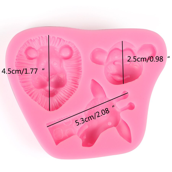 Silicone Mould Giraffe Lion & Monkey - bakeware bake house kitchenware bakers supplies baking