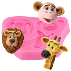 Silicone Mould Giraffe Lion & Monkey - bakeware bake house kitchenware bakers supplies baking