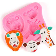 Silicone Mould Giraffe Lion & Monkey - bakeware bake house kitchenware bakers supplies baking