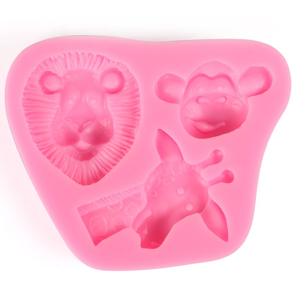 Silicone Mould Giraffe Lion & Monkey - bakeware bake house kitchenware bakers supplies baking
