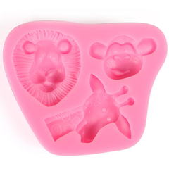 Silicone Mould Giraffe Lion & Monkey - bakeware bake house kitchenware bakers supplies baking