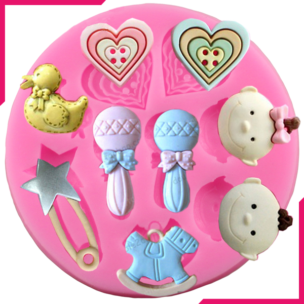 Silicone Mould Baby Shower - bakeware bake house kitchenware bakers supplies baking
