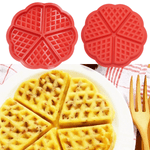 5 Cavity Heart Shaped Waffle Silicone Mould - bakeware bake house kitchenware bakers supplies baking