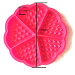 5 Cavity Heart Shaped Waffle Silicone Mould - bakeware bake house kitchenware bakers supplies baking