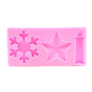 Silicone Mould Snowflake, Candle & Star - bakeware bake house kitchenware bakers supplies baking