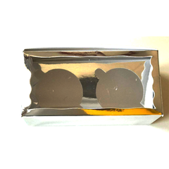 Silver Cupcake Box - 2 cupcakes - bakeware bake house kitchenware bakers supplies baking