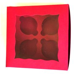 Pink Cupcake Box - 4 cupcakes - bakeware bake house kitchenware bakers supplies baking