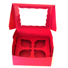 Multicolor Cupcake Box - 4 cupcakes - bakeware bake house kitchenware bakers supplies baking