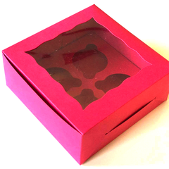 Multicolor Cupcake Box - 4 cupcakes - bakeware bake house kitchenware bakers supplies baking