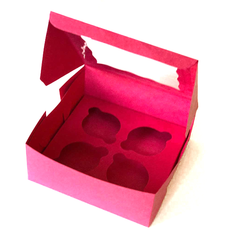 Multicolor Cupcake Box - 4 cupcakes - bakeware bake house kitchenware bakers supplies baking