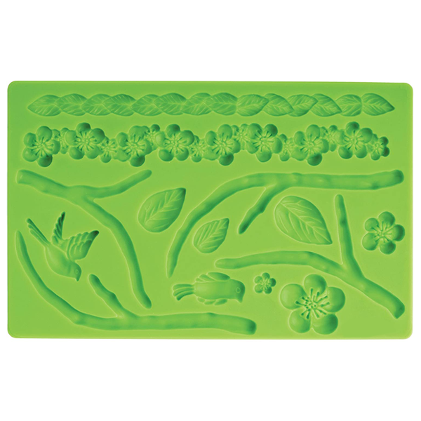 Flower Rope & Tree Fondant Silicone Mold - bakeware bake house kitchenware bakers supplies baking