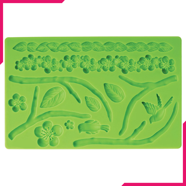 Flower Rope & Tree Fondant Silicone Mold - bakeware bake house kitchenware bakers supplies baking
