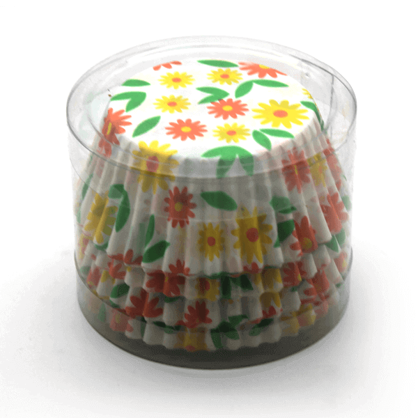 Cupcake Liners Yellow & Orange Flowers Design - bakeware bake house kitchenware bakers supplies baking