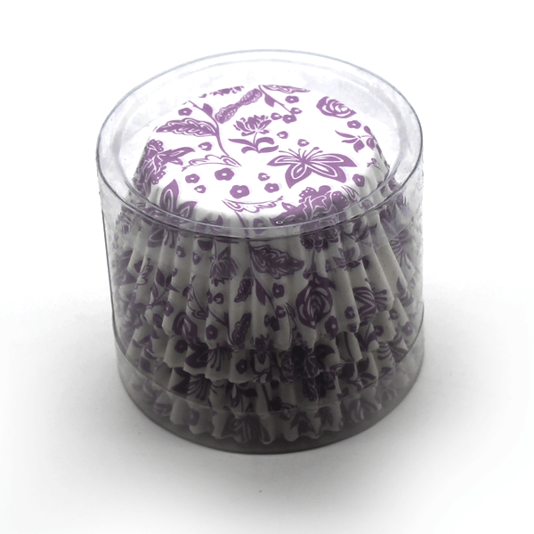 Mini Cupcake Liners Purple Design - bakeware bake house kitchenware bakers supplies baking