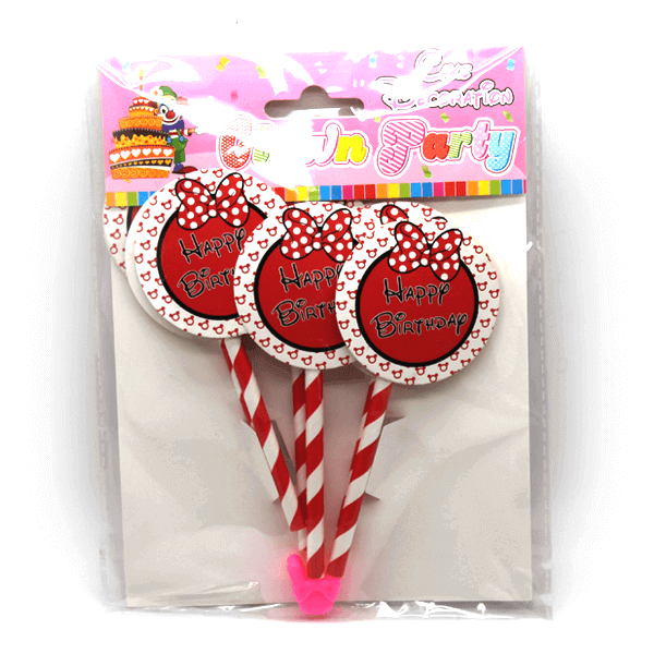 Cupcake Toppers Happy Birthday Red - bakeware bake house kitchenware bakers supplies baking