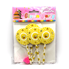Cupcake Toppers Yellow Cute Smiley - bakeware bake house kitchenware bakers supplies baking
