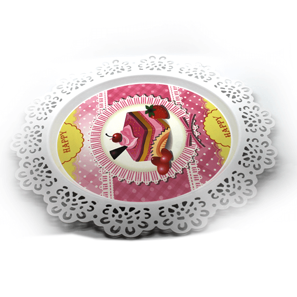 Cake Serving Plate Birthday Cake 8 in - bakeware bake house kitchenware bakers supplies baking