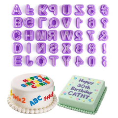 Numbers And Alphabets Fondant Cutouts - bakeware bake house kitchenware bakers supplies baking