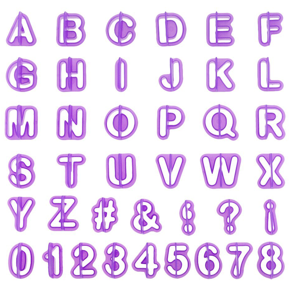 Numbers And Alphabets Fondant Cutouts - bakeware bake house kitchenware bakers supplies baking