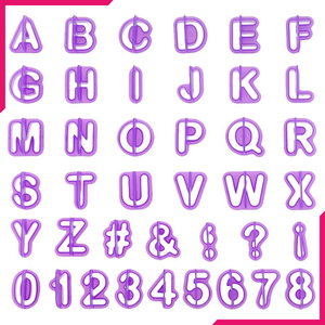 Numbers And Alphabets Fondant Cutouts - bakeware bake house kitchenware bakers supplies baking