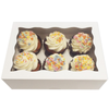 White Cupcake Box - 6 Cavity - bakeware bake house kitchenware bakers supplies baking