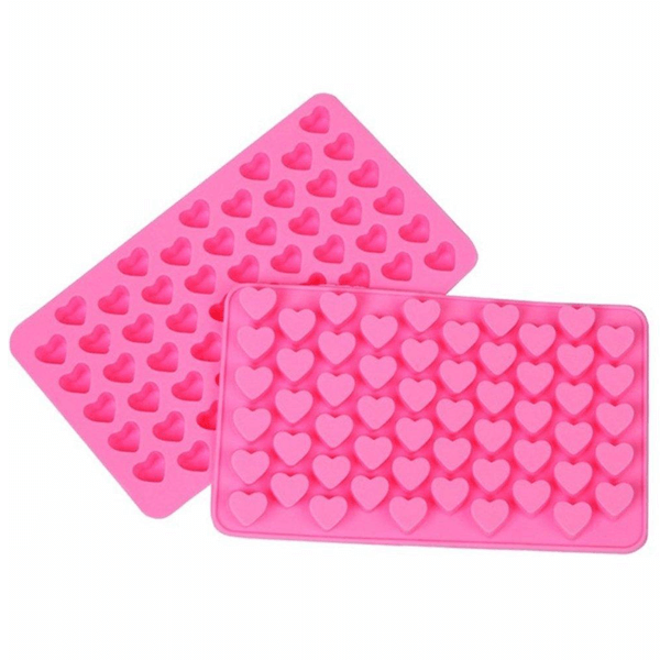 55 Mini Hearts Silicone Decoration Mold - bakeware bake house kitchenware bakers supplies baking