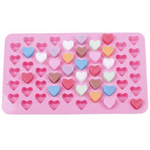 55 Mini Hearts Silicone Decoration Mold - bakeware bake house kitchenware bakers supplies baking