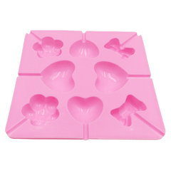 Pink Silicone Lollipop Mold 3 Shapes - bakeware bake house kitchenware bakers supplies baking