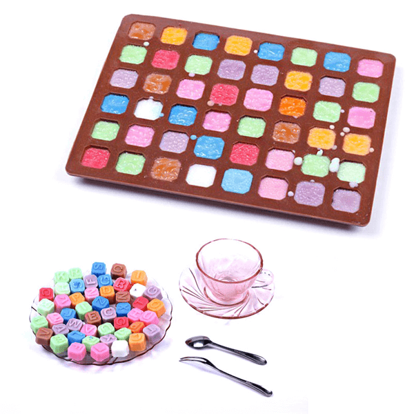 Alphabets Shape Silicone Chocolate Mold - bakeware bake house kitchenware bakers supplies baking
