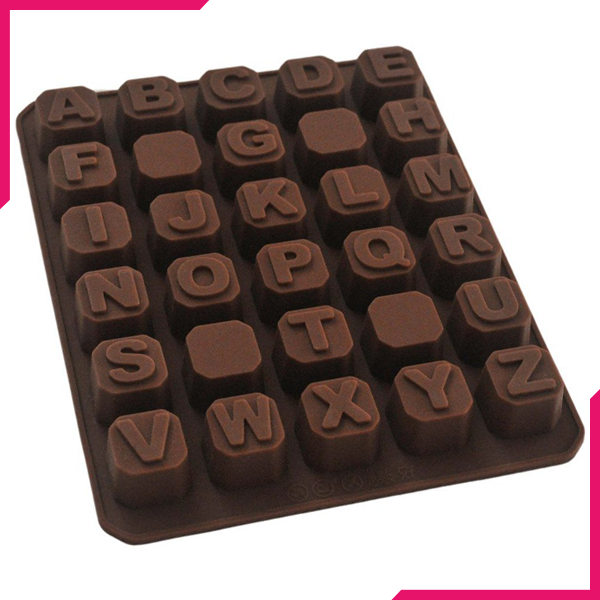 Alphabets Shape Silicone Chocolate Mold - bakeware bake house kitchenware bakers supplies baking