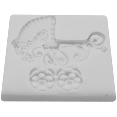 Baby Cart Silicone Fondant Mold - bakeware bake house kitchenware bakers supplies baking