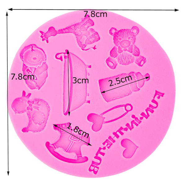 Fondant Silicone Mold Fun In The Tub - bakeware bake house kitchenware bakers supplies baking